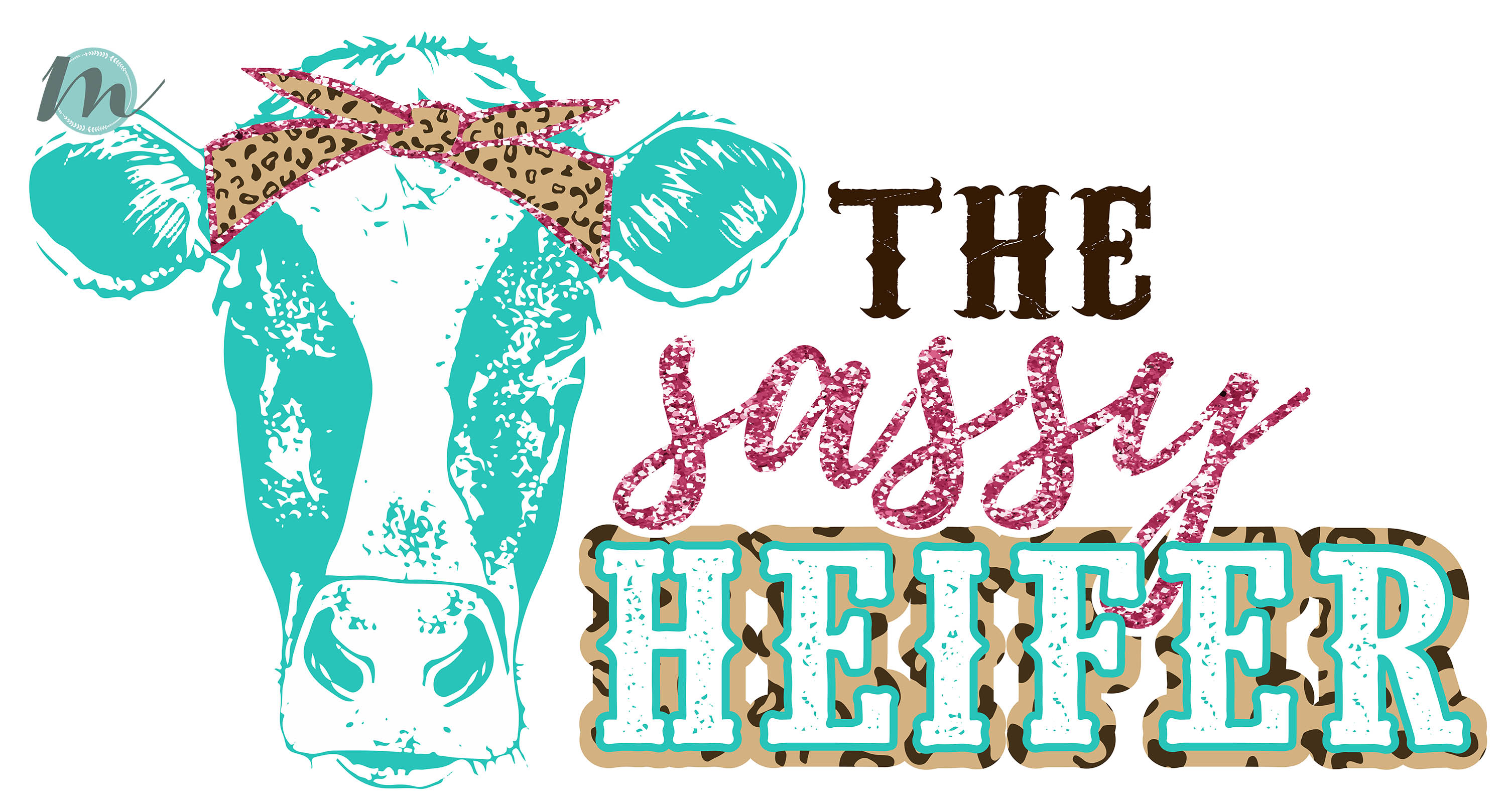 The Sassy Heifer Logo Print-01